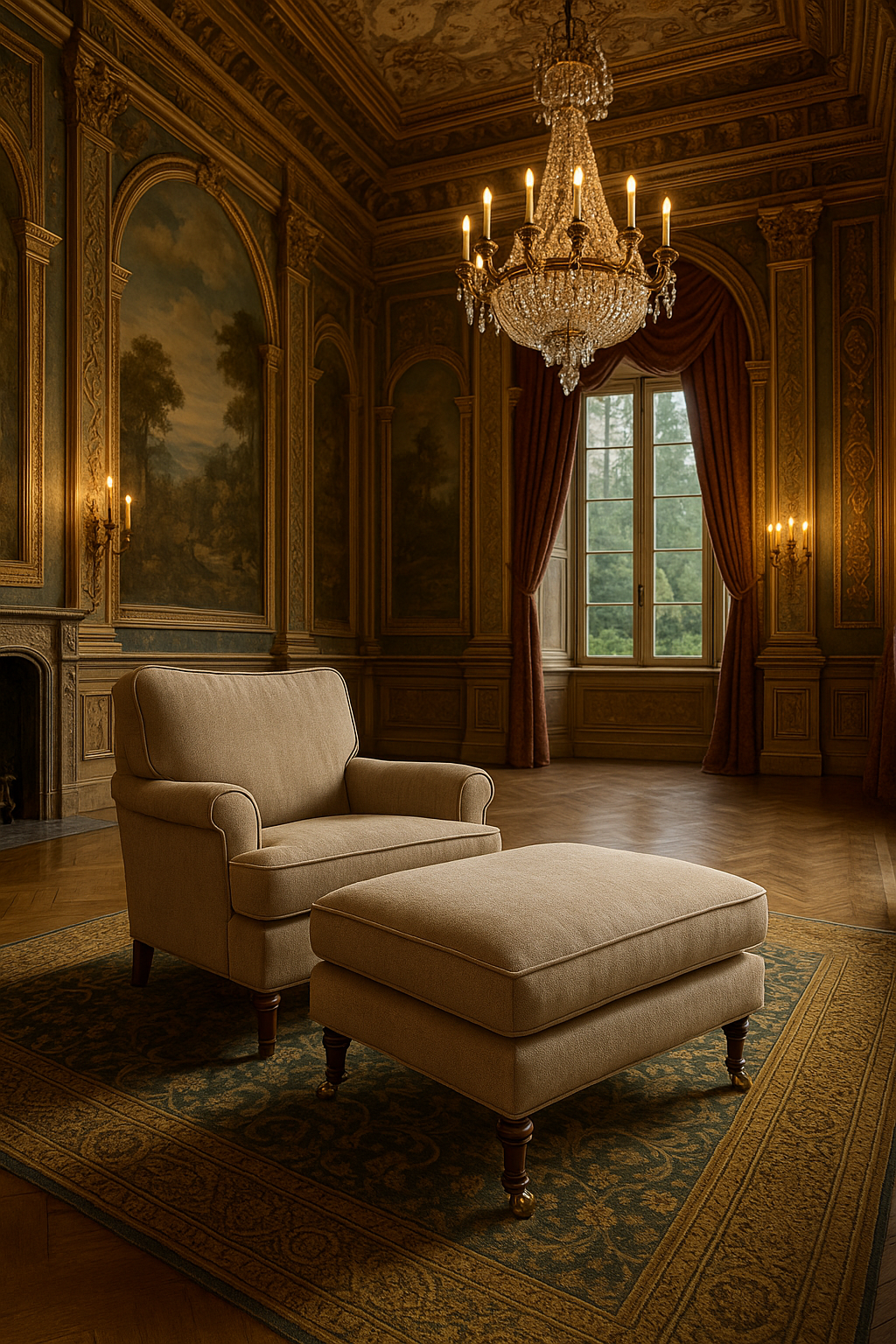 How r d fåtölj - En klassisk fåtölj med generös sittkomfort och tillhörande fotpall – designad för vila, formgiven för att hålla.